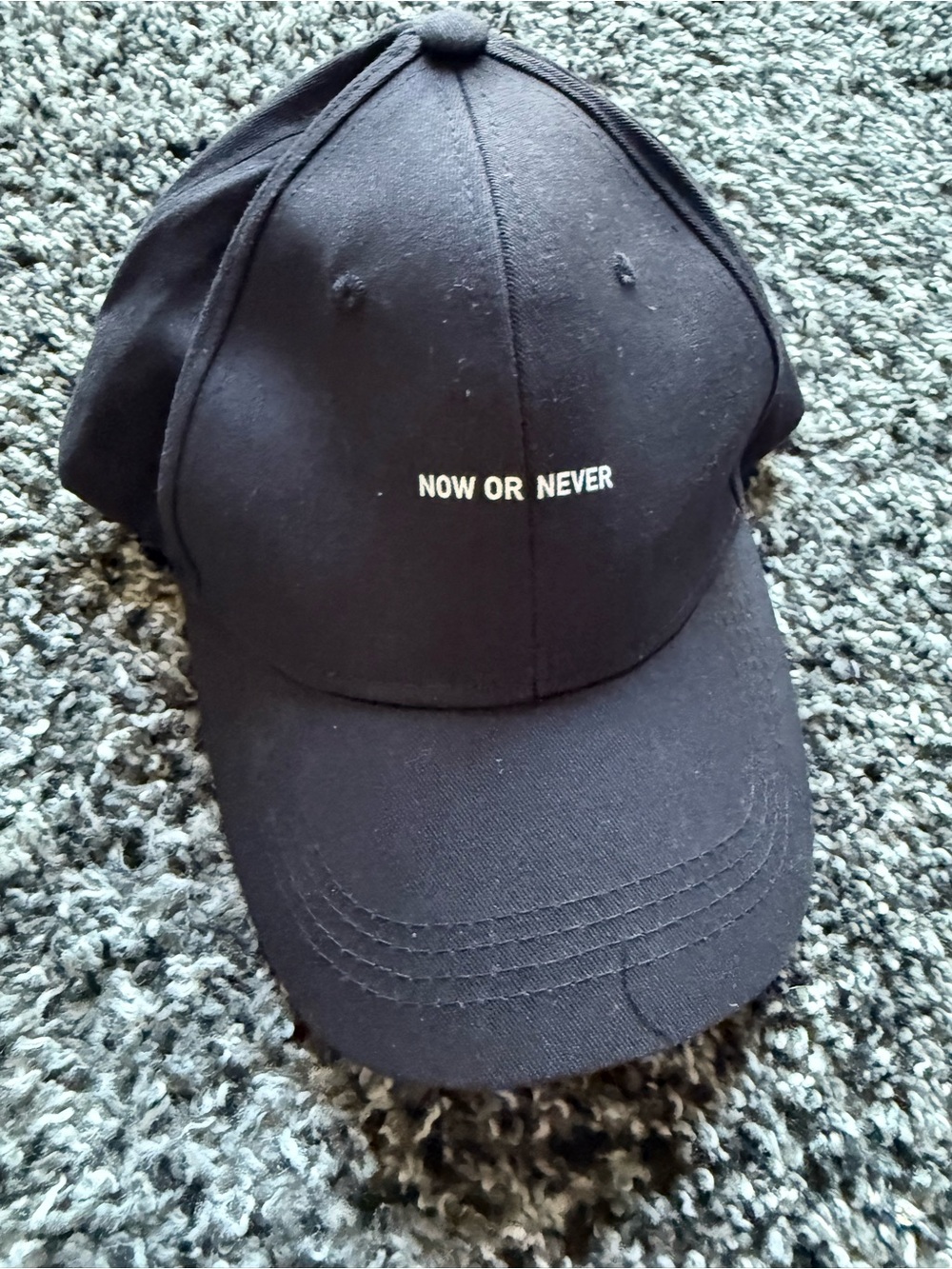 NOW OR NEVER Black Women's Baseball Cap - Unbranded